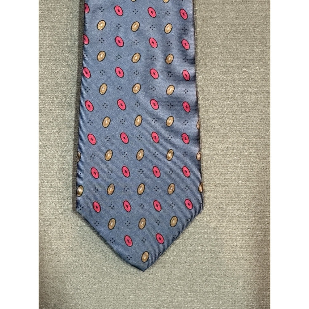Vintage Pierre Cardin Tie Mens Blue 100% Silk Necktie 57" x 2.5"